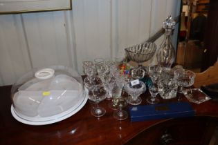 A quantity of various table glassware to include d