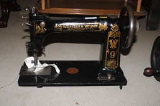 A Wheeler & Wilson of Bridgeport hand sewing machi