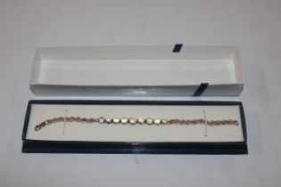 A Sterling silver and moonstone bracelet