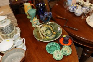 A collection of various Studio pottery items, swee