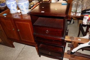 A pair of Stag bedside cabinets