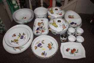 A collection of Royal Worcester "Evesham" oven-to-