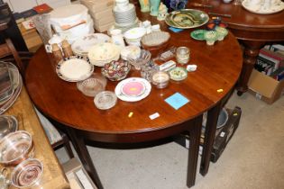 A pair of 19th Century mahogany D end tables