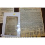 A collection of 18th Century military documents