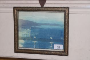 A gilt framed pencil signed print, dated 1914