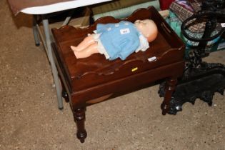 A Georgian style mahogany tray on stand