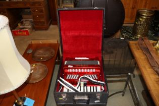 A Stephanelli piano accordion in fitted case