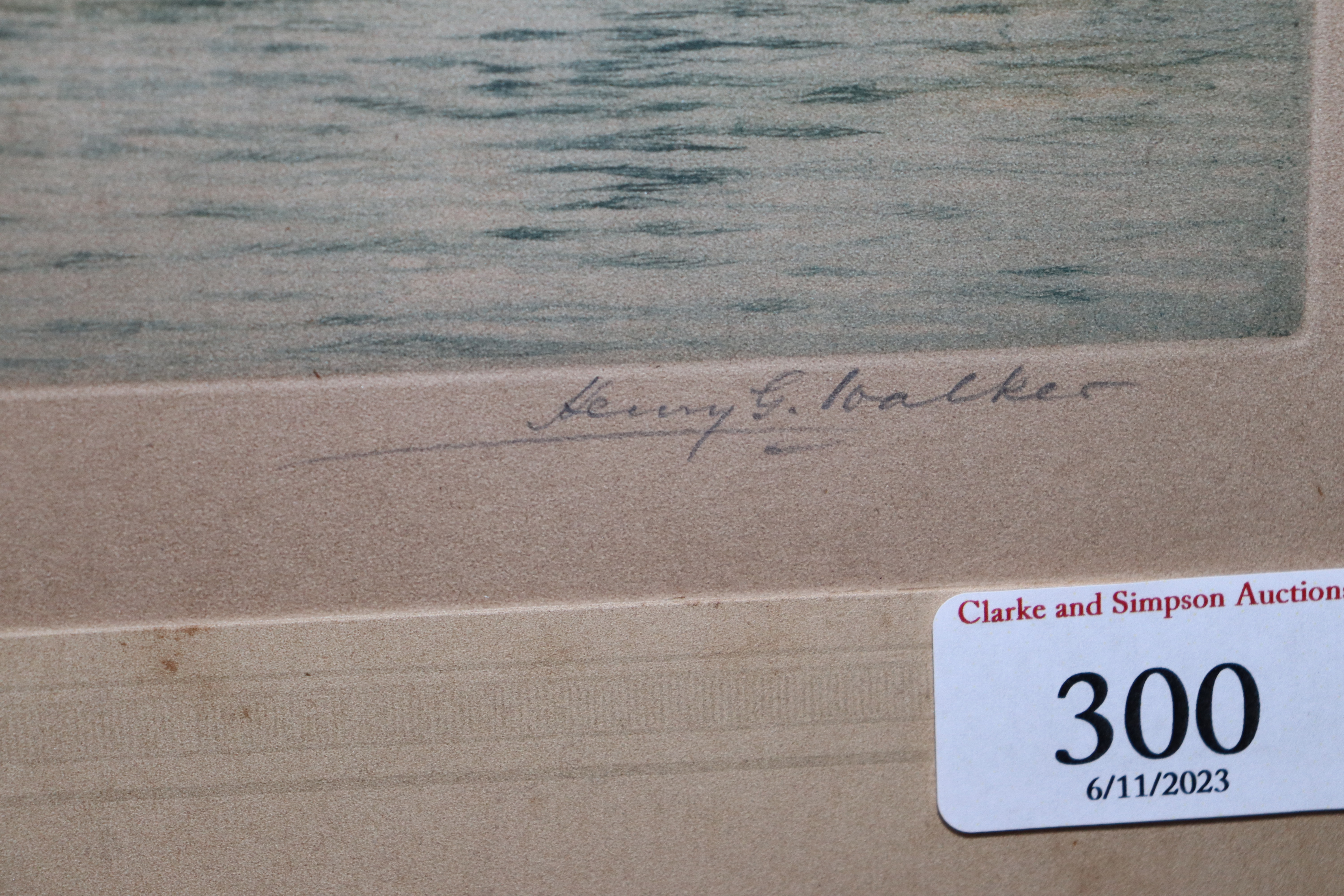 Henry G. Walker, English lake series, two etchings and two others signed - Image 6 of 6