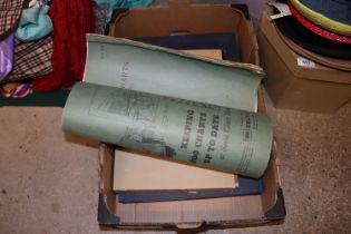 A box containing a catalogue of Charts and other H