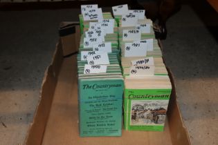 A box containing a collection of Countryman magazines