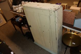 A painted pine cupboard