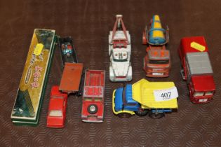 Various Corgi and other die-cast toys, and a boxed