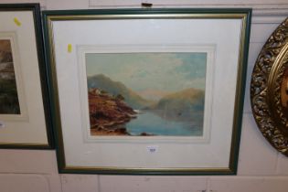 J. Brill, framed and glazed watercolour depicting l