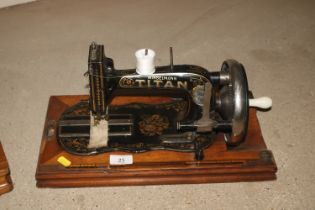 A Winselmann Titan hand sewing machine