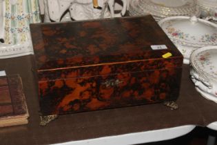 A Regency Pyrography decorated box to simulate tor