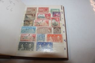 A stock book containing Commonwealth stamps
