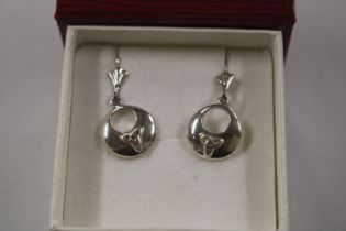Kit Heath 2014, Sterling silver drop ear-rings