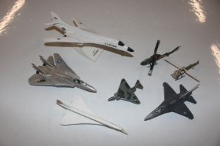 A box of die-cast model aircraft