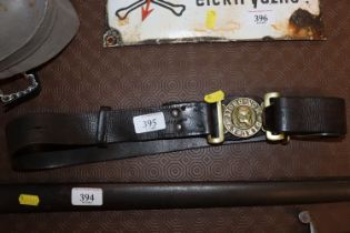 A WWI leather belt
