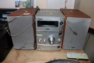 A Sony Hi-Fi compact system together with a pair o