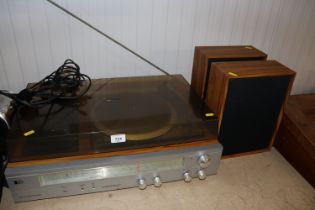 A Pye stereo music system and