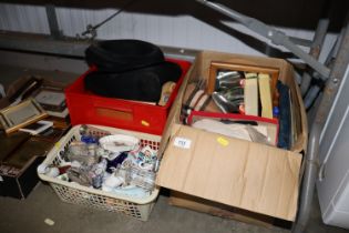 Three boxes containing various sundry items to inc