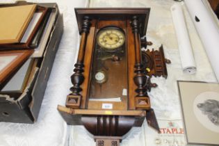 A mahogany regulator wall clock AF