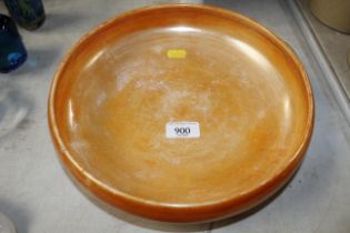 A Royal Doulton orange glazed Art Deco style bowl