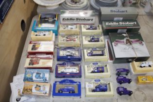 A collection of various die-cast vehicles to inclu