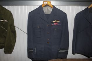 An RAF uniform jacket and trousers