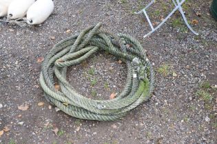 Approx. 60' long ships mooring rope