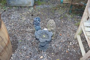 Three garden ornaments