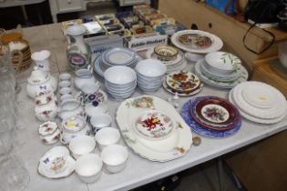 A collection of various china to include Royal Alb