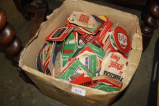 A box containing beer mats