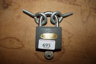 A padlock and key