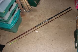 A two piece sea fishing rod