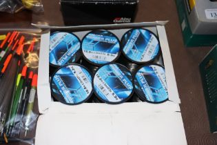 A box of six reels eighteen pound line