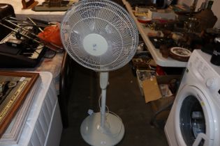 A pedestal fan