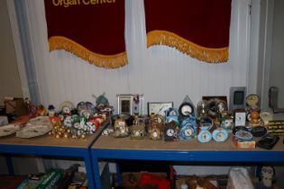 A large collection of various clocks