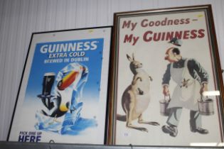 Two Guinness advertising posters
