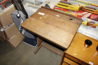 A vintage school desk