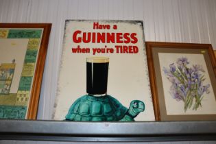 A reproduction "Guinness" sign