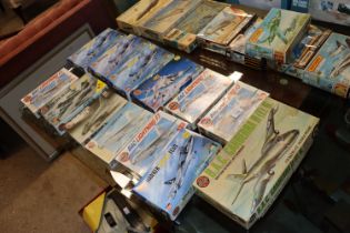 Thirteen Airfix aircraft models