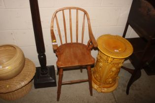 A Yealampton handmade child's highchair, crafted by Jeremy Rowett, No.277