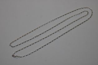 A approx. 30" Sterling silver belcher link chain