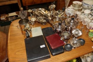 A quantity of various plated ware to include boxes