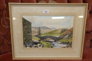 A.W. Sterling-Martin, Yorkshire scene, signed wate