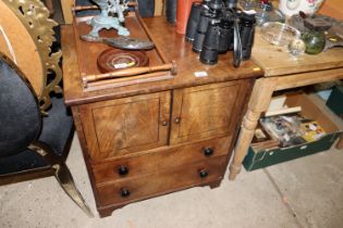 A 19th Century mahogany side cabinet fitted two dr