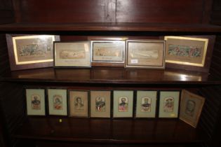 A quantity of Stevengraph silk pictures and portraits