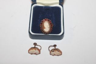 A 9ct gold cameo ring, size M/N, approx. 5gms and